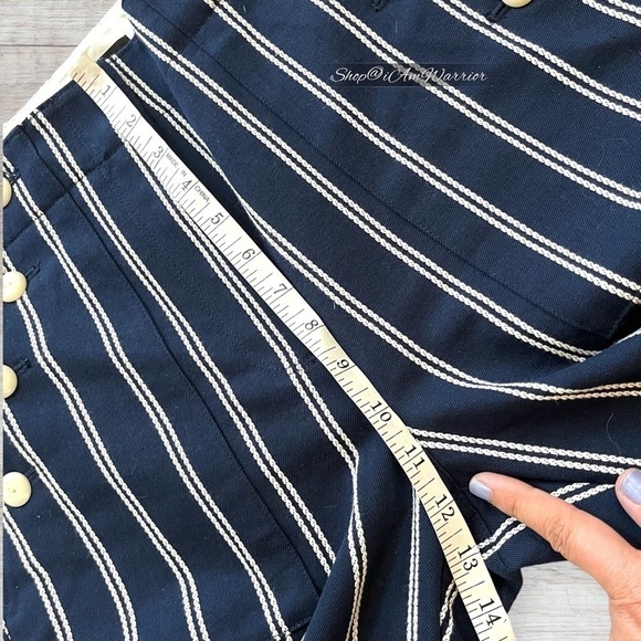 J.Crew NWT navy sailor pants in pinstripe *shop@iamwarrior - Picture 7 of 10